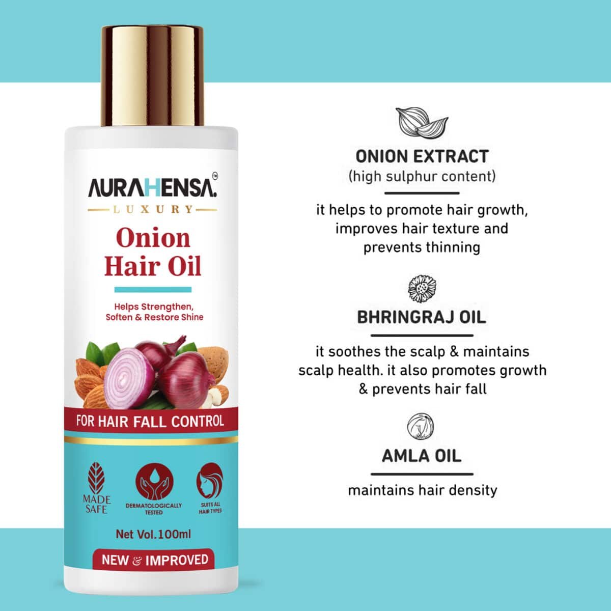 Buy Red Onion Hair Oil for Hair Fall Control and Strong Hair at Best Price