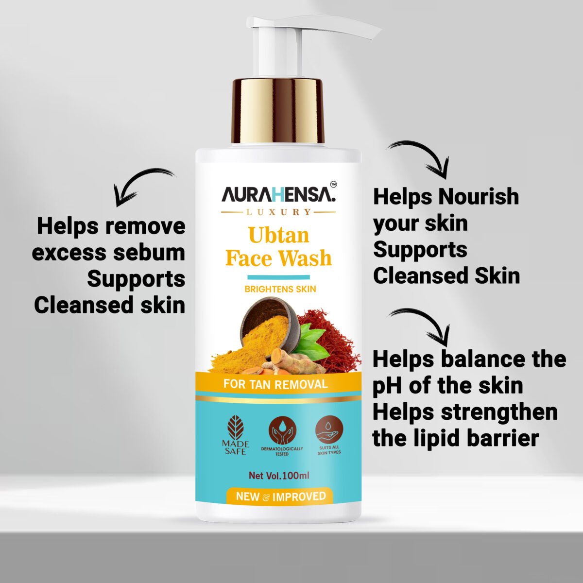 Buy Ubtan Face Wash with Turmeric and Saffron for Tan Removal at Best Price